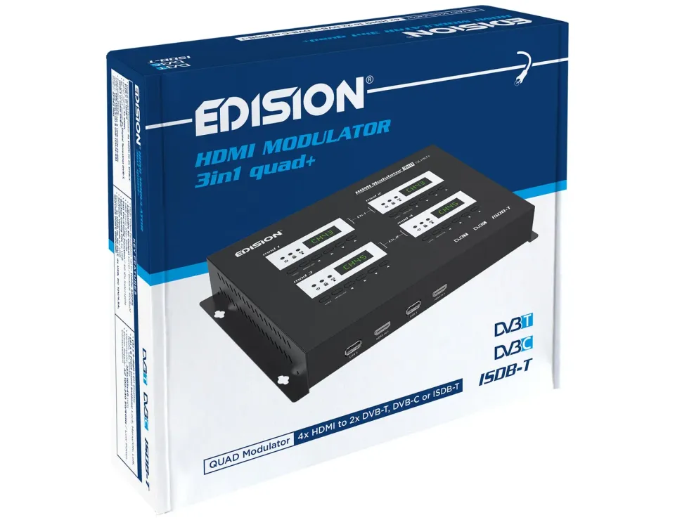 Edision 3in1 quad+ Modulatore HDMI DVB-T/C 4x Full HD