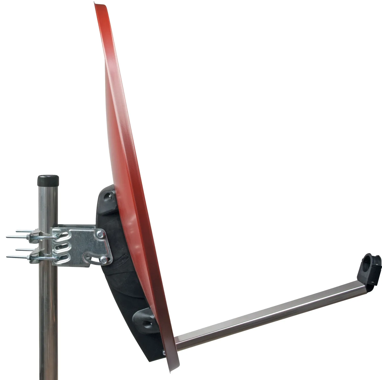 SCHWAIGER Parabola Acciaio 80 cm Rossa 38,5 dB Antenna Offset