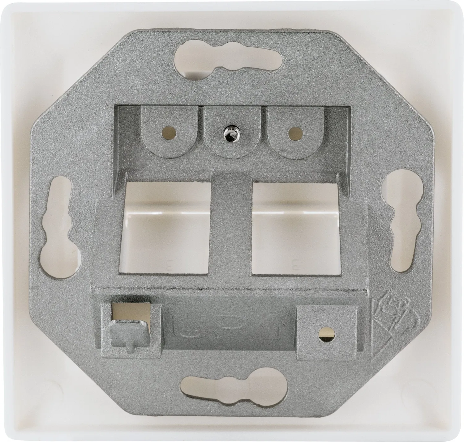Schwaiger Keystone scatola presa rete 2 moduli bianca