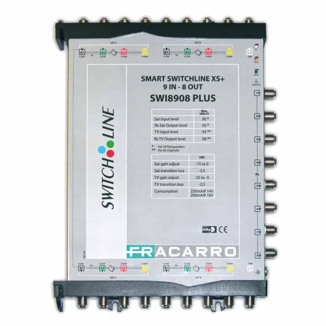 Fracarro SWI8908PLUS multiswitch 9 ingressi 8 uscite