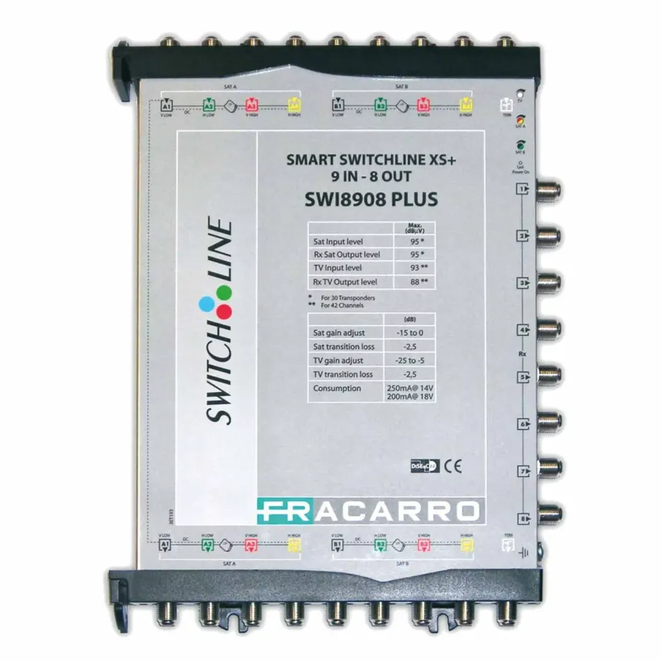 Fracarro SWI8908PLUS multiswitch 9 ingressi 8 uscite