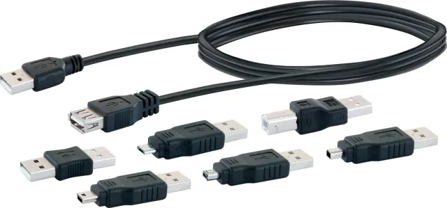 Schwaiger Set Cavi USB 2.0 7 Pezzi 1,5 m 480 Mbit/s