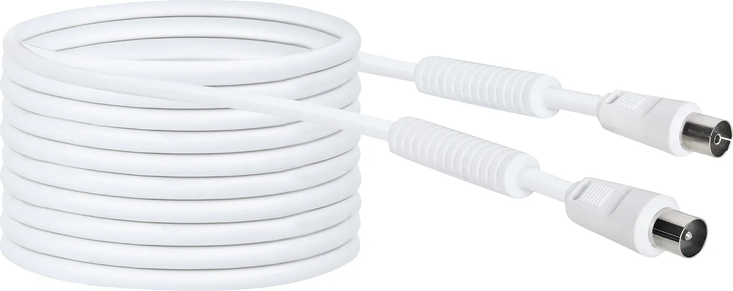 Schwaiger cavo antenna TV 90 dB bianco 1,5 m