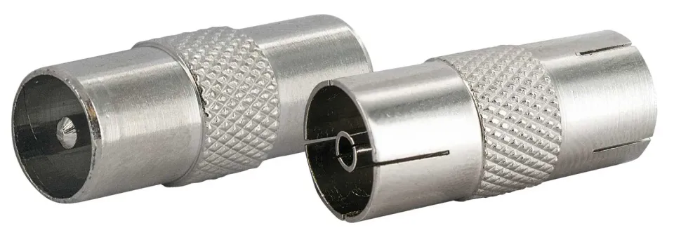 Schwaiger Set Connettori IEC Antenna TV 4 Pezzi Argento
