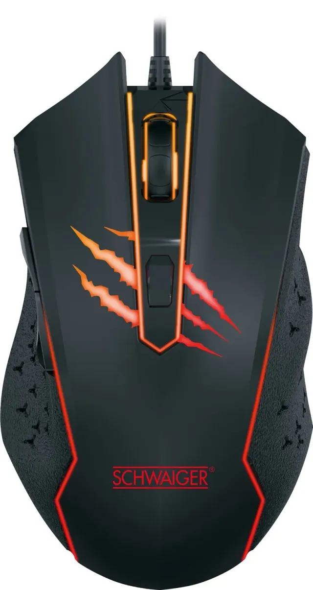 Schwaiger mouse gaming USB nero 3600 dpi