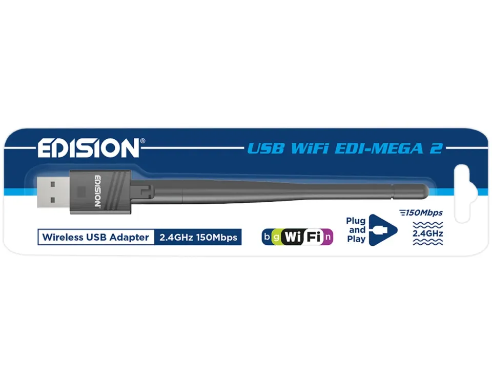 Edision EDI-Mega 2 Adattatore WiFi USB 150Mbps 2.4GHz