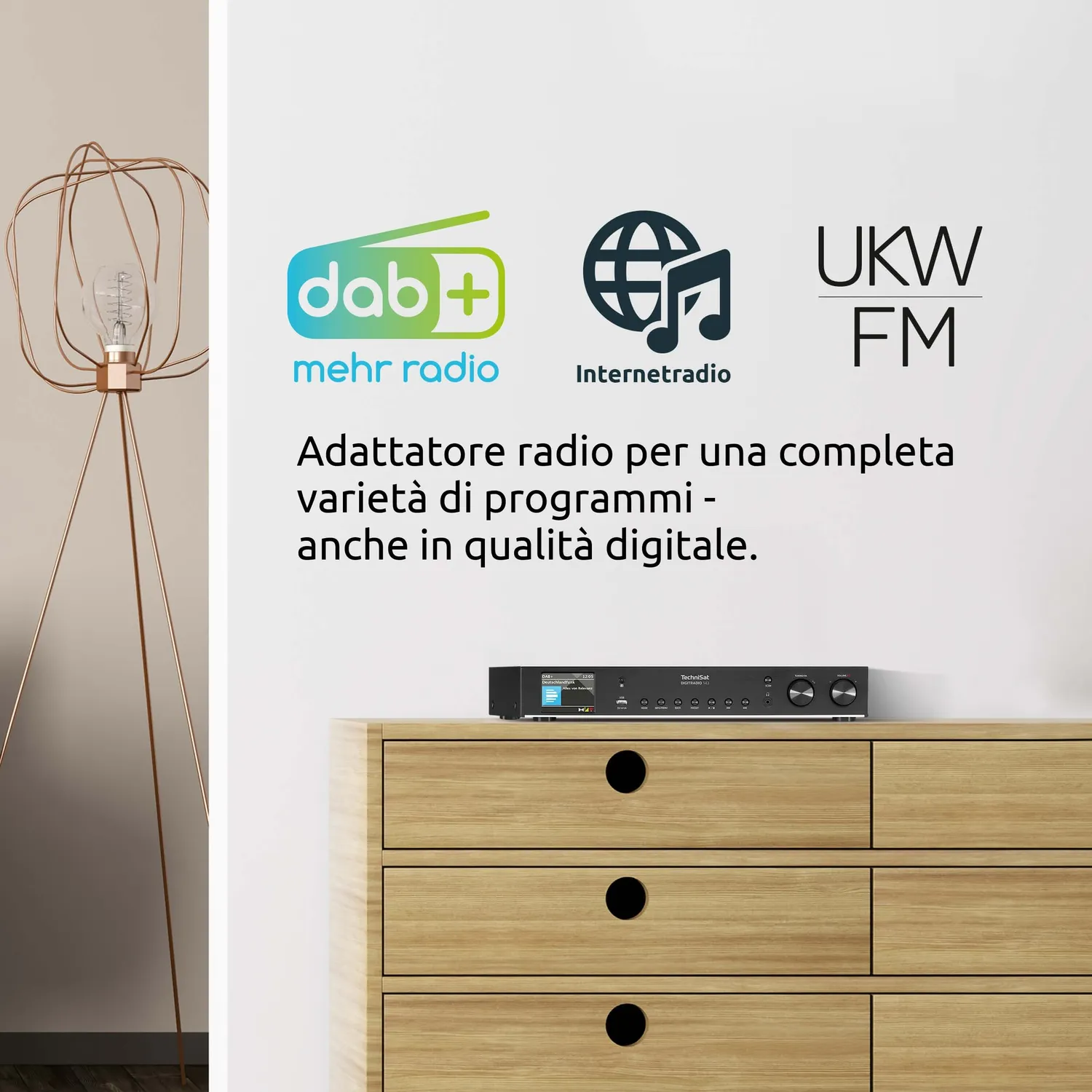 TechniSat DIGITRADIO 143 V3 sintonizzatore HiFi nero