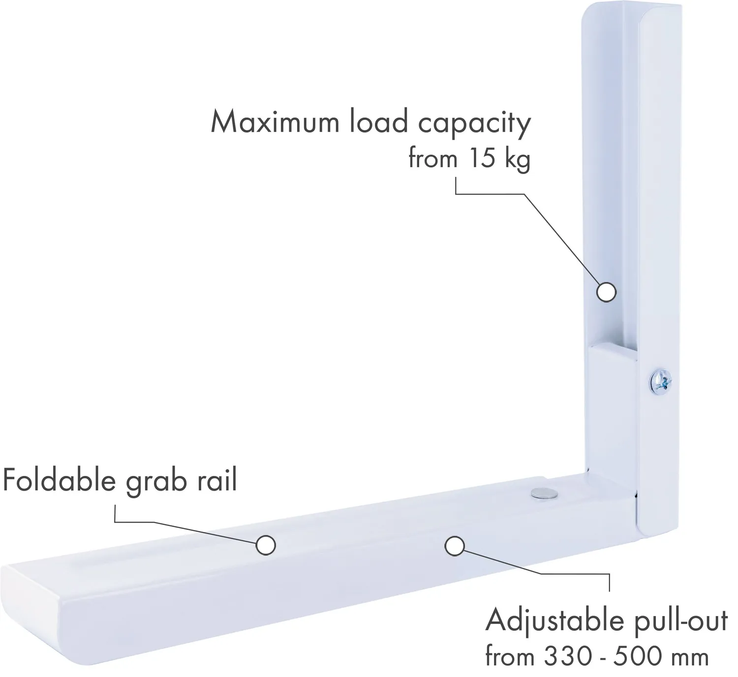 Schwaiger supporto parete microonde 15kg bianco pieghevole