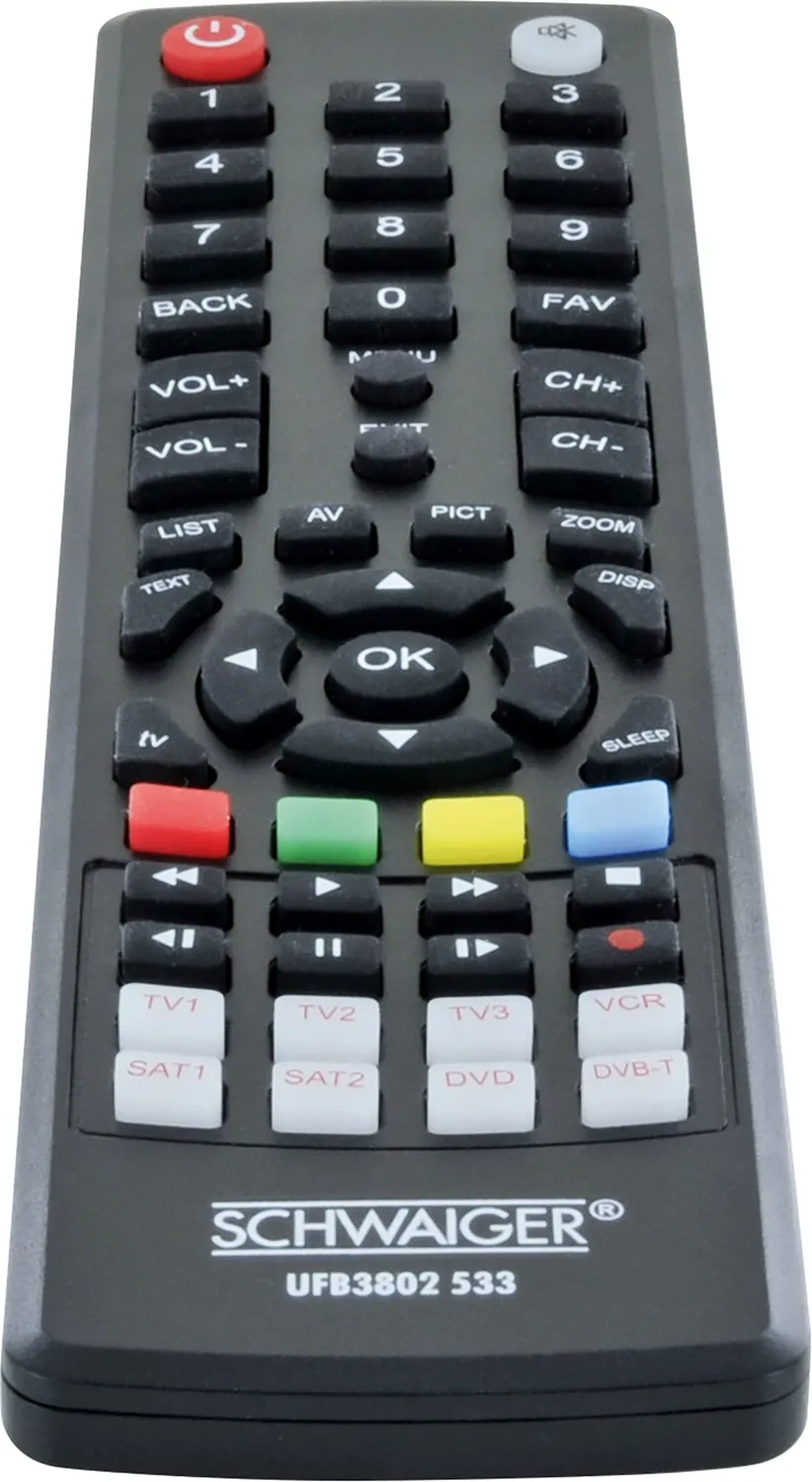 SCHWAIGER Telecomando Universale 8 in 1 Infrarossi Nero