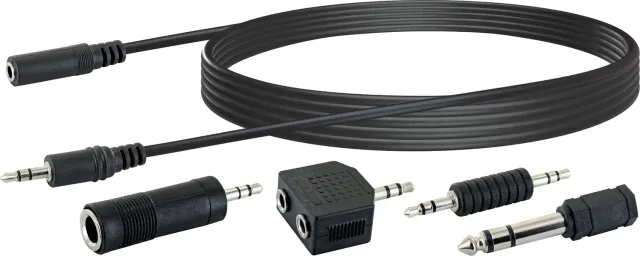 Schwaiger Set Adattatori Jack con Cavo Audio Video