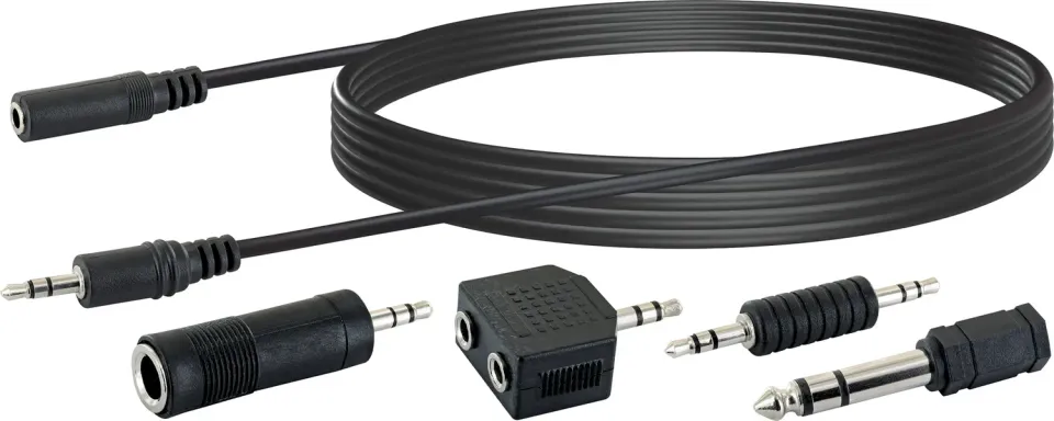 Schwaiger Set Adattatori Jack con Cavo Audio Video
