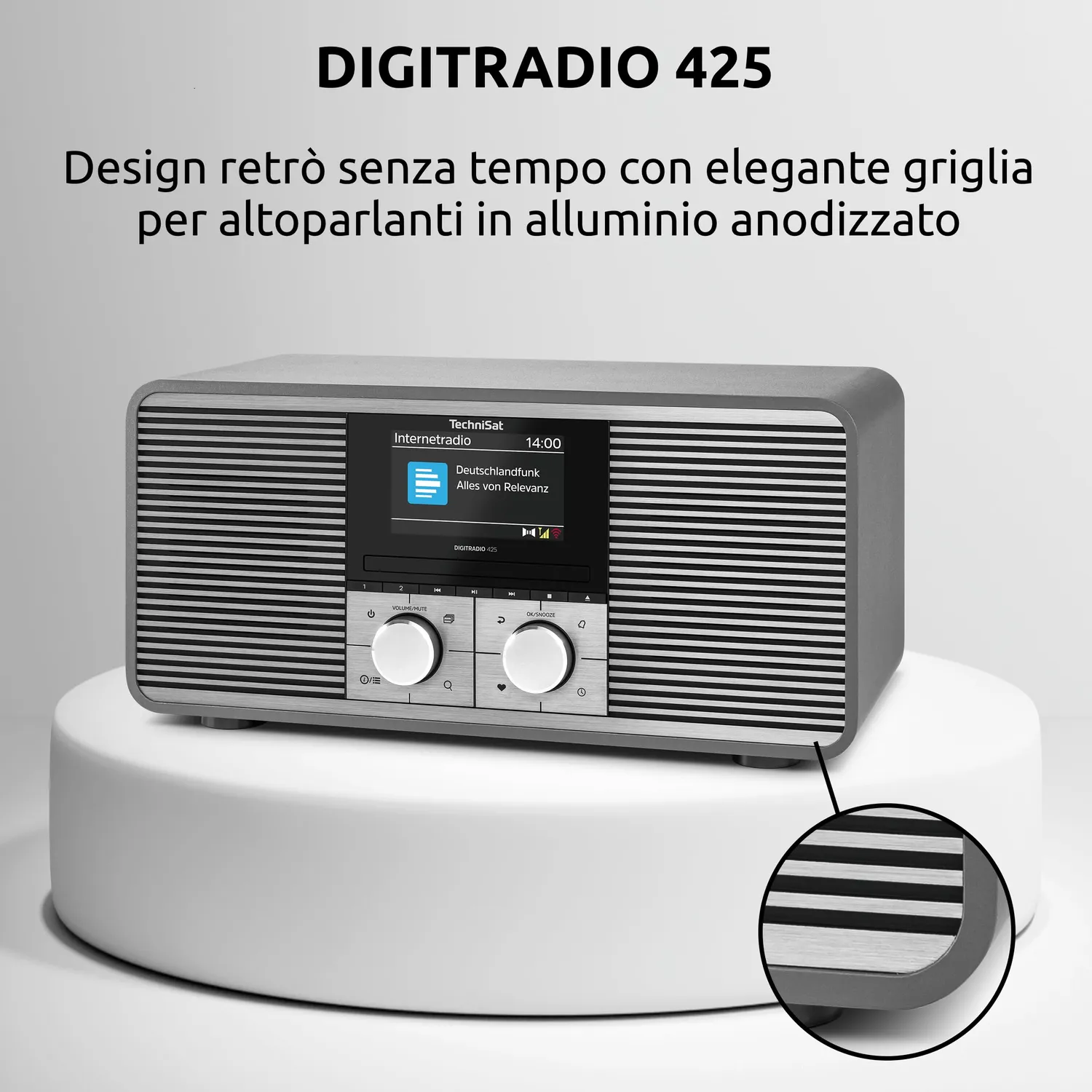 TechniSat DIGITRADIO 425 radio internet DAB+ con CD antracite