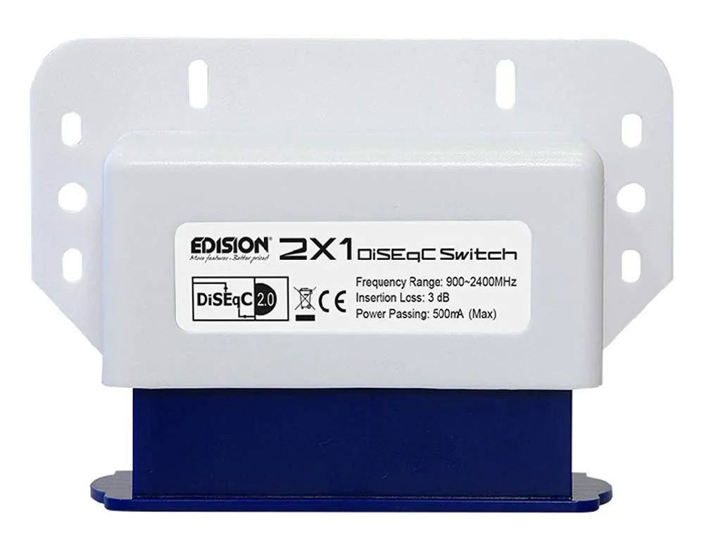 Edision Switch DiSEqC 2/1 Commutatore Satellitare HDTV