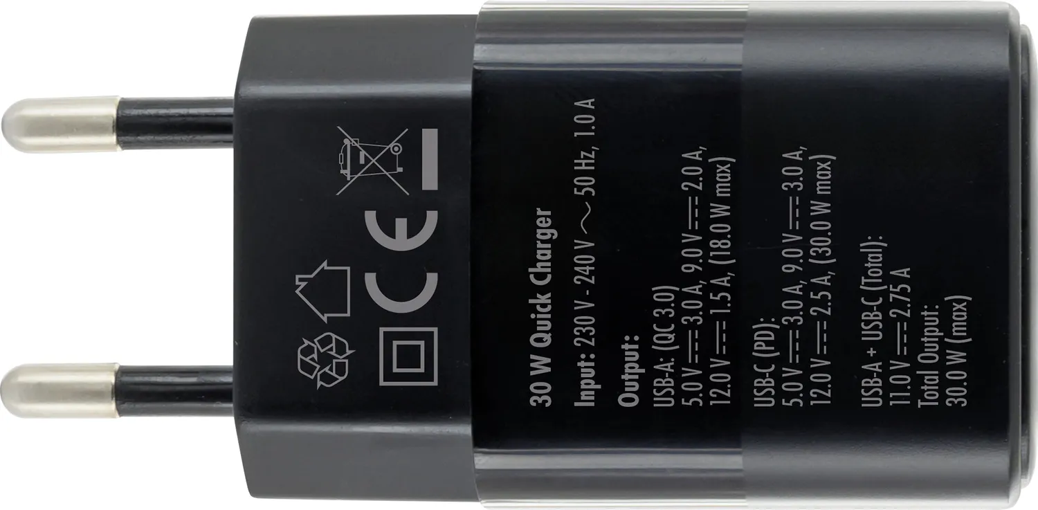 Schwaiger Caricabatterie USB 30W ricarica rapida