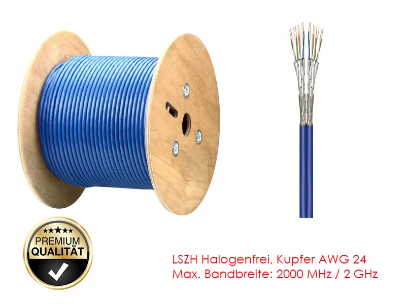 GigaBlue Cavo rete Cat.8 duplex 100m rame 40Gbps