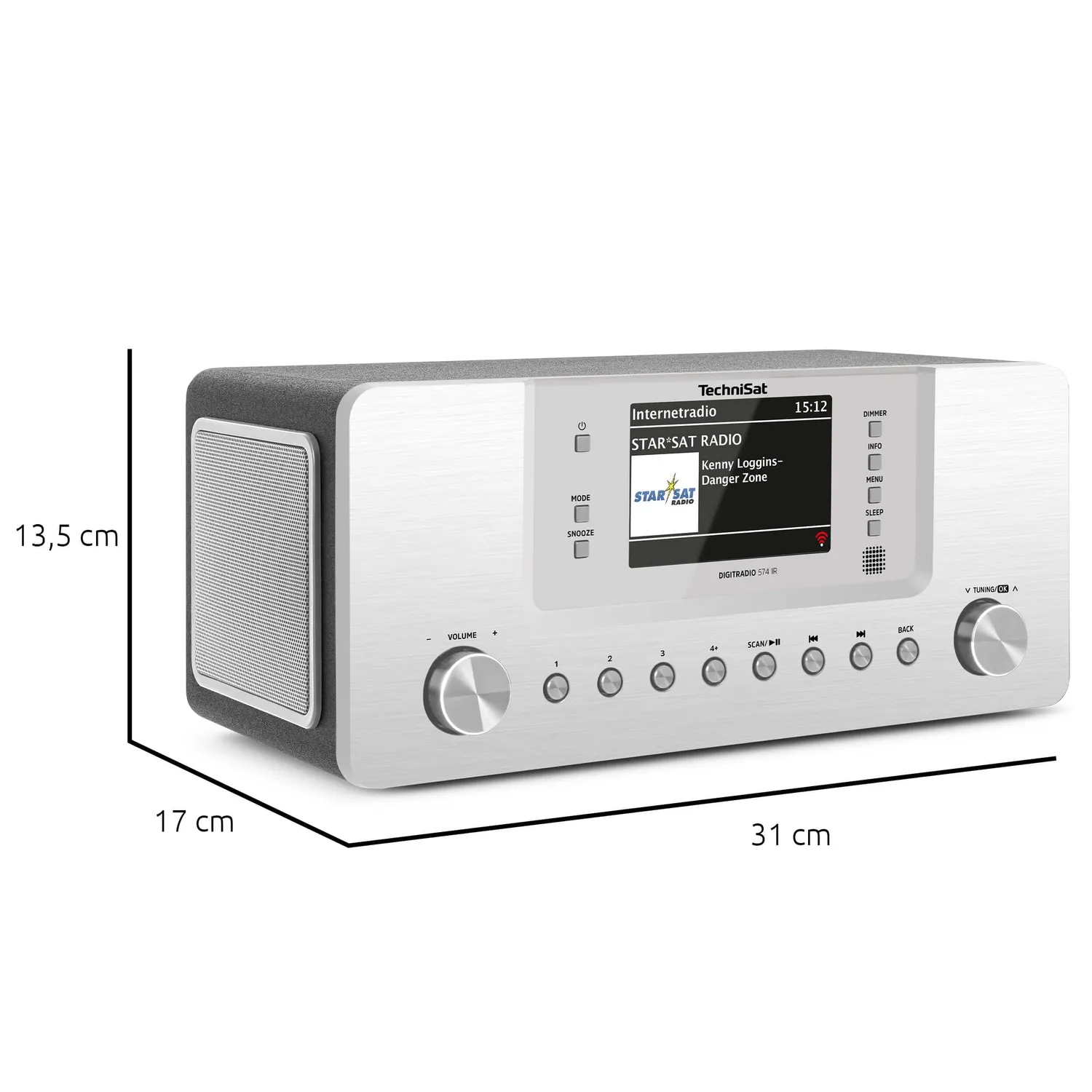 Technisat DigitRadio 574 IR radio internet DAB+ argento