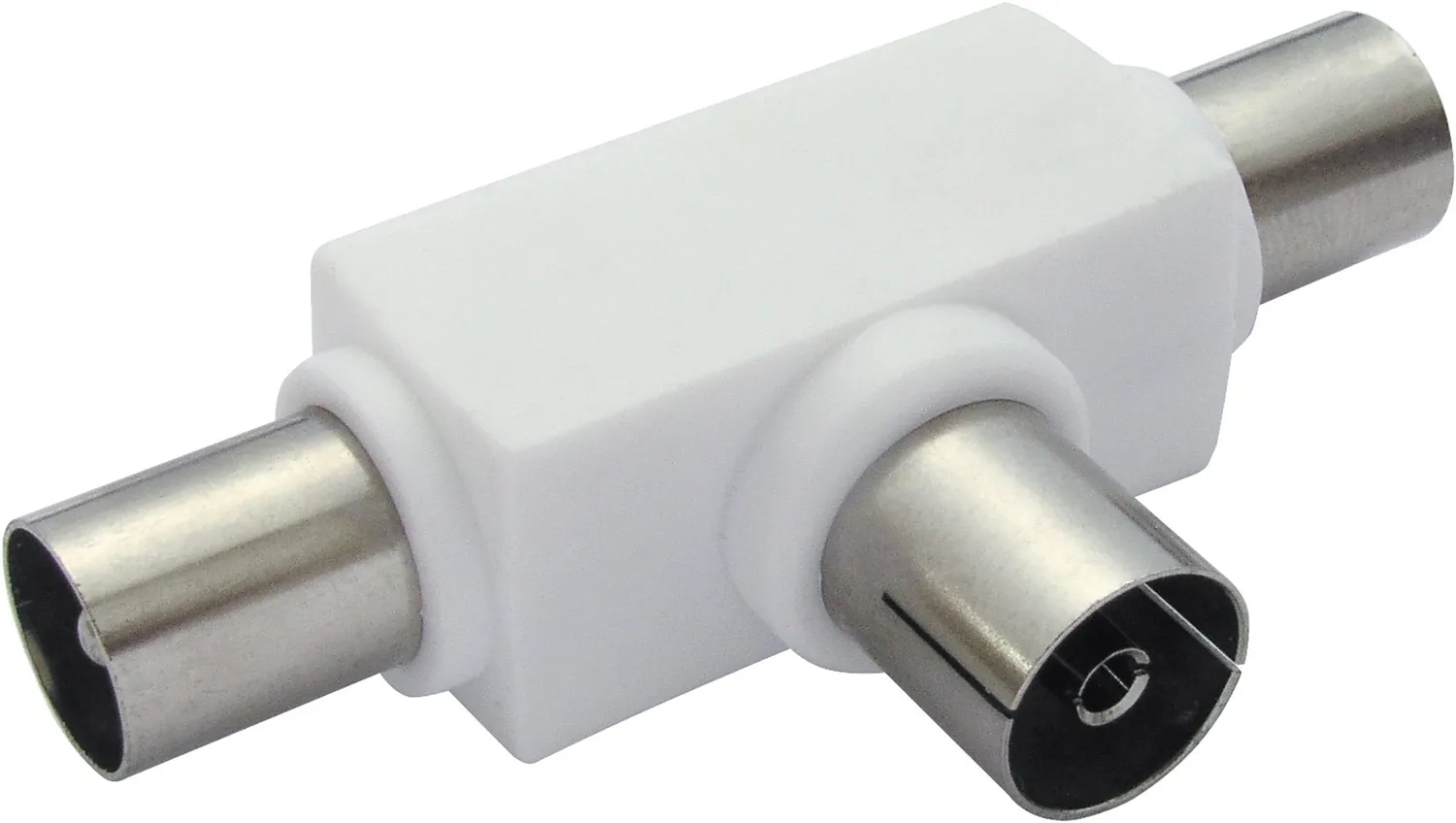 SCHWAIGER Sdoppiatore Antenna TV 2 Vie Bianco Presa