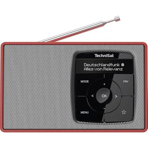 TechniSat DIGITRADIO 2 Radio Portatile DAB+ Rosso/Argento Bluetooth