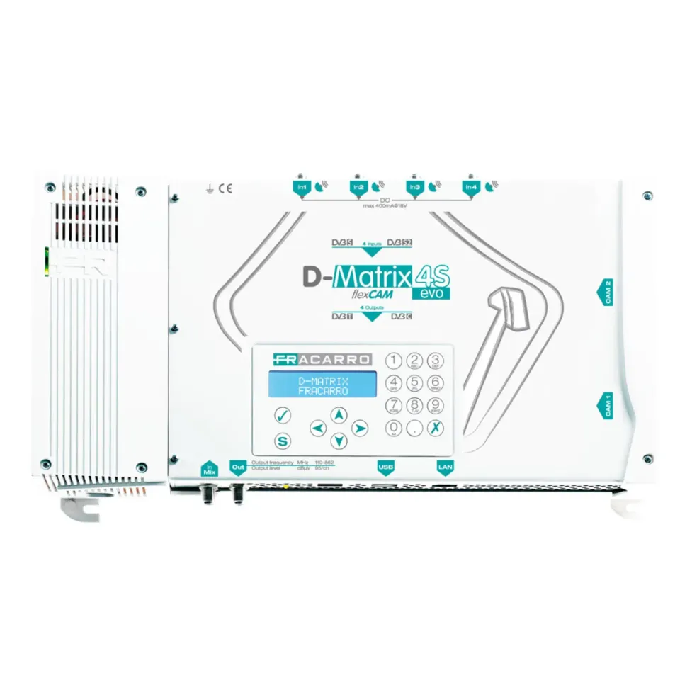 Fracarro D-Matrix 4S Evo centrale compatta 4 transponder