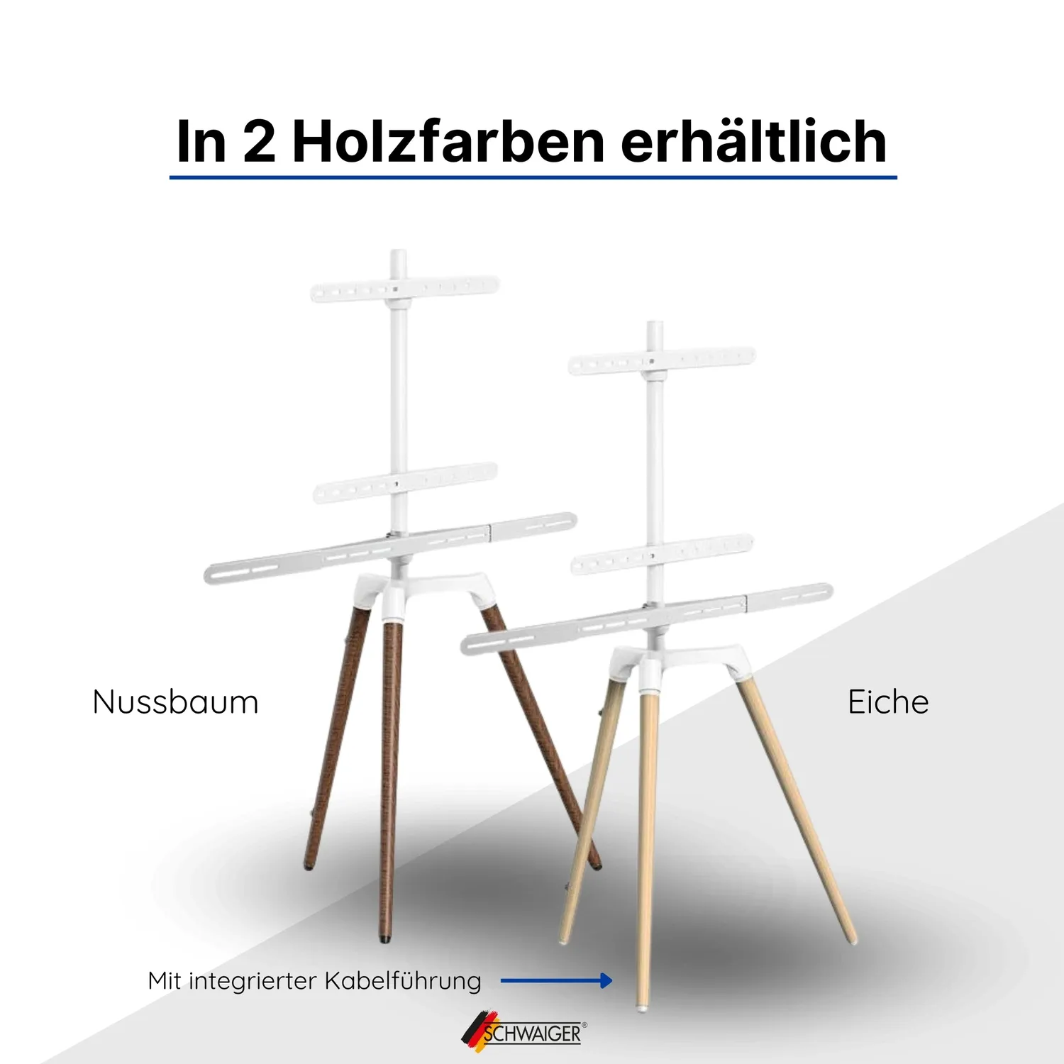 Schwaiger set cavalletto TV 45-65 soundbar chiaro