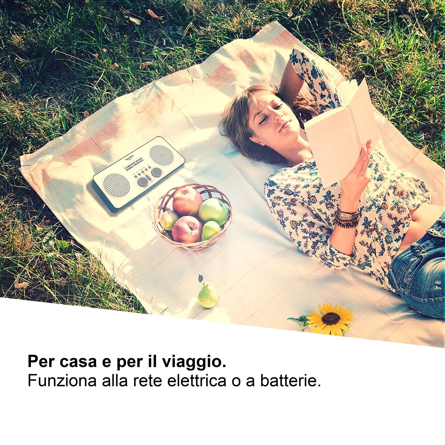 TechniSat VIOLA 2 S radio portatile bianco-nera stereo