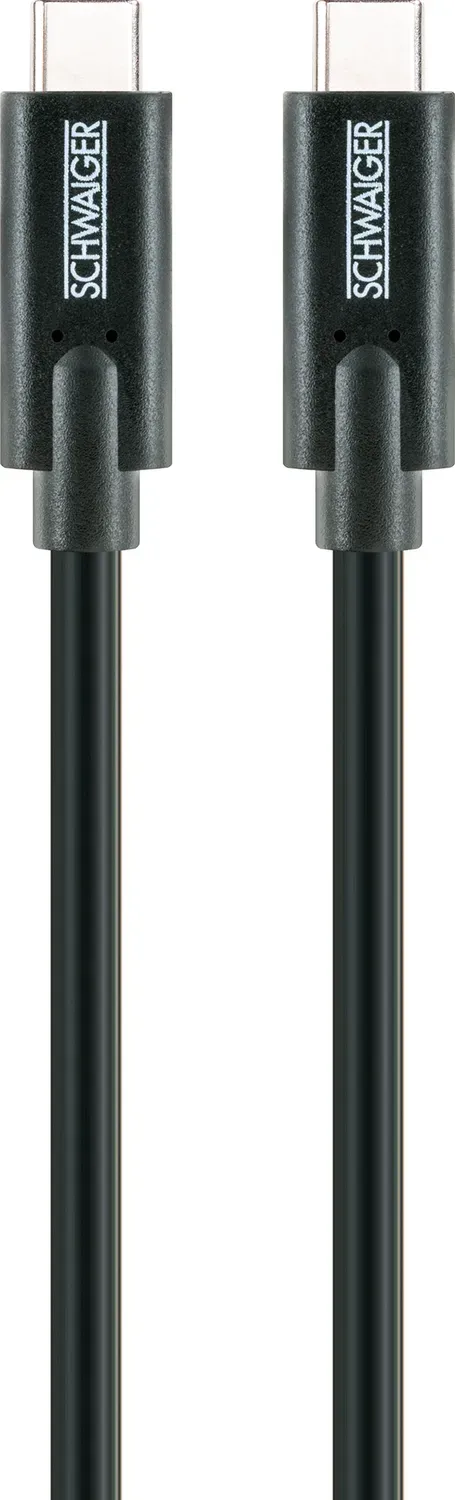 Schwaiger USB 3.2 Cavo USB-C 1 m 20 Gbps nero