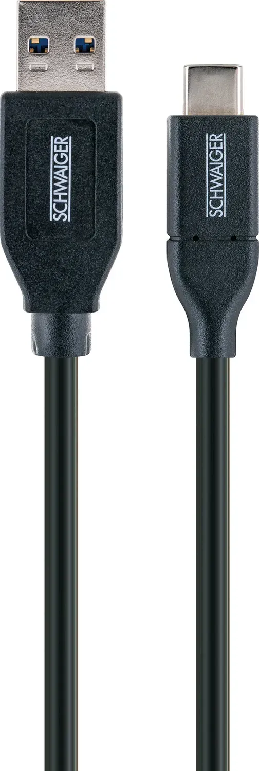 Schwaiger cavo USB-C ricarica sincro 0,5 m nero 3A