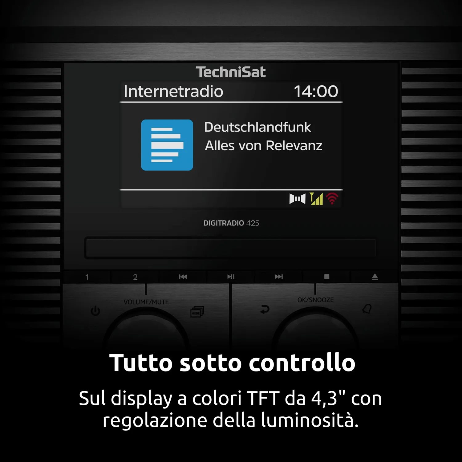 TechniSat DIGITRADIO 425 radio internet DAB+ con CD antracite