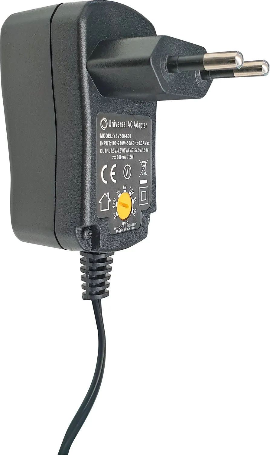 Schwaiger Alimentatore Universale 600mA 3-12V con 9 Spine
