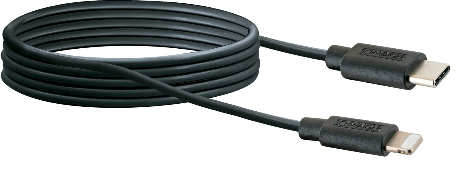 Schwaiger cavo Lightning USB-C 2 m nero MFi 10 Gbit/s 5A