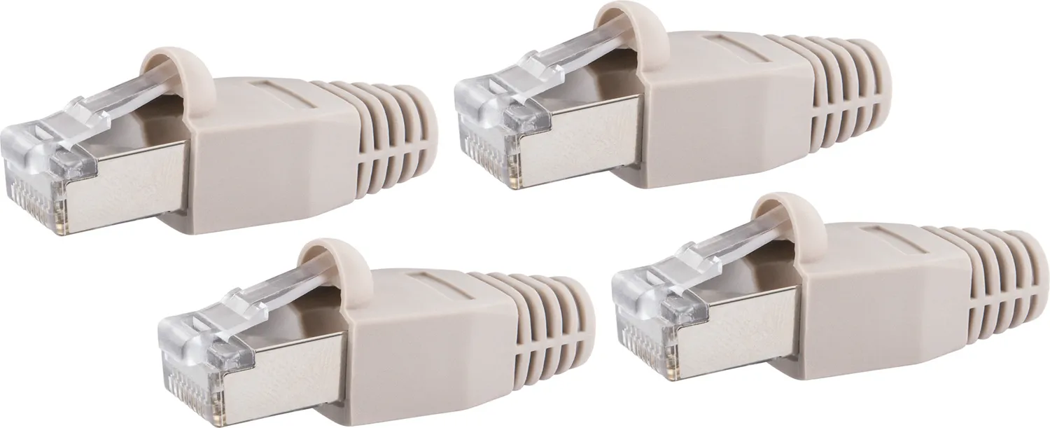 Schwaiger Connettore di Rete Cat 6 RJ45 4 pezzi schermato