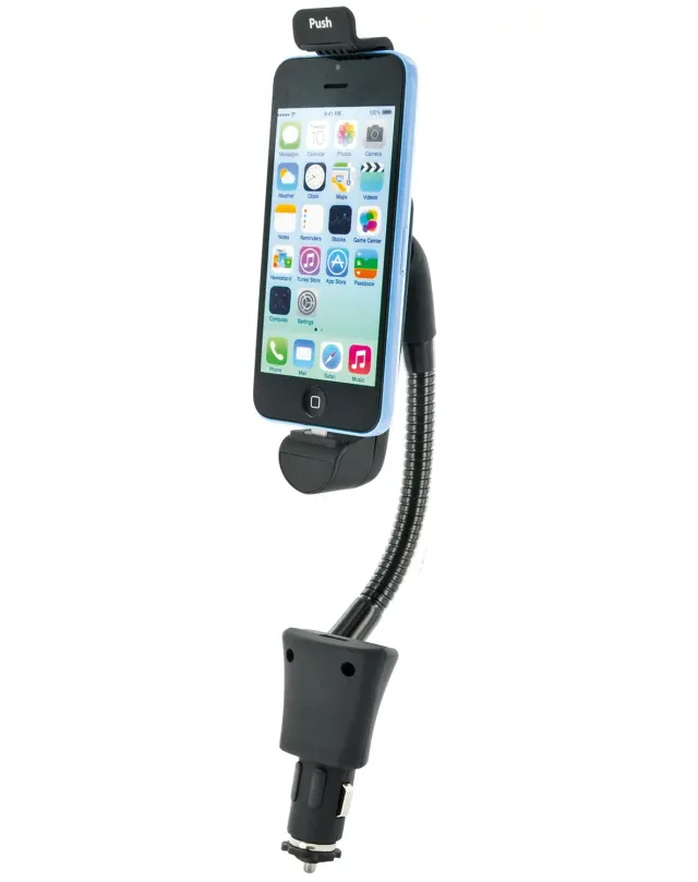 Schwaiger Supporto Smartphone Auto Lightning iPhone con USB