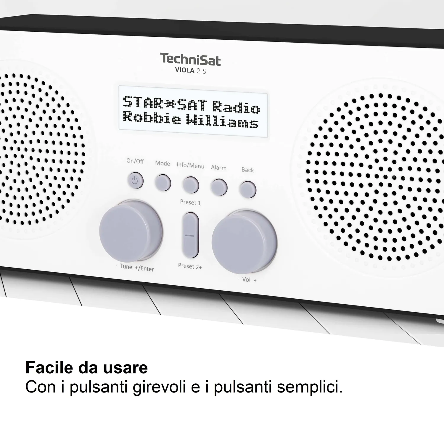 TechniSat VIOLA 2 S radio portatile bianco-nera stereo
