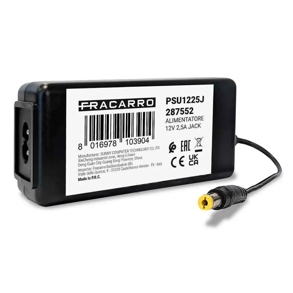 Fracarro PSU1225J alimentatore 12V 2,5A jack 5,5 mm