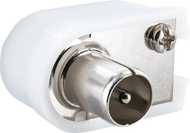 SCHWAIGER Spina IEC 90° antenna TV bianca