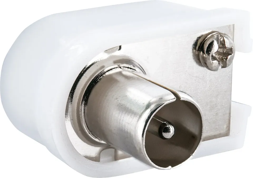 SCHWAIGER Spina IEC 90° antenna TV bianca