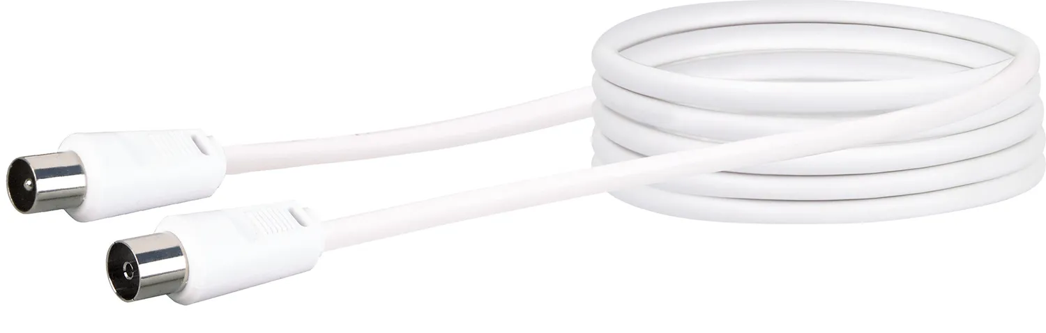 Schwaiger cavo antenna TV 1,5 m bianco 75 dB