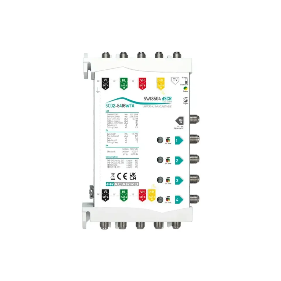 Fracarro SWI8504 multiswitch dSCR UK 4 uscite