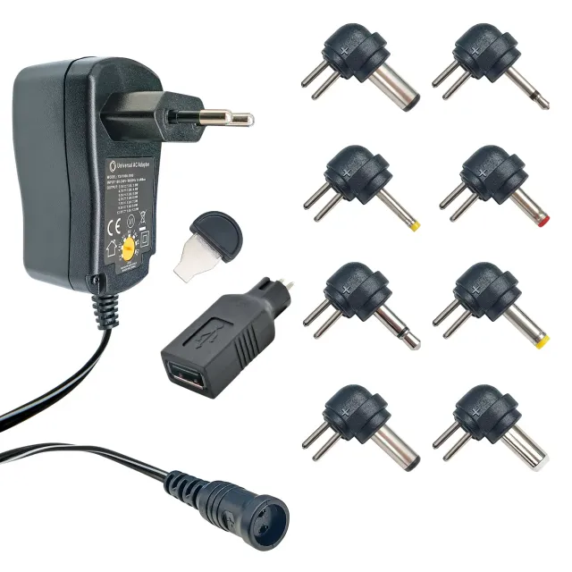 SCHWAIGER Alimentatore Universale 1000 mA 3-12V Nero