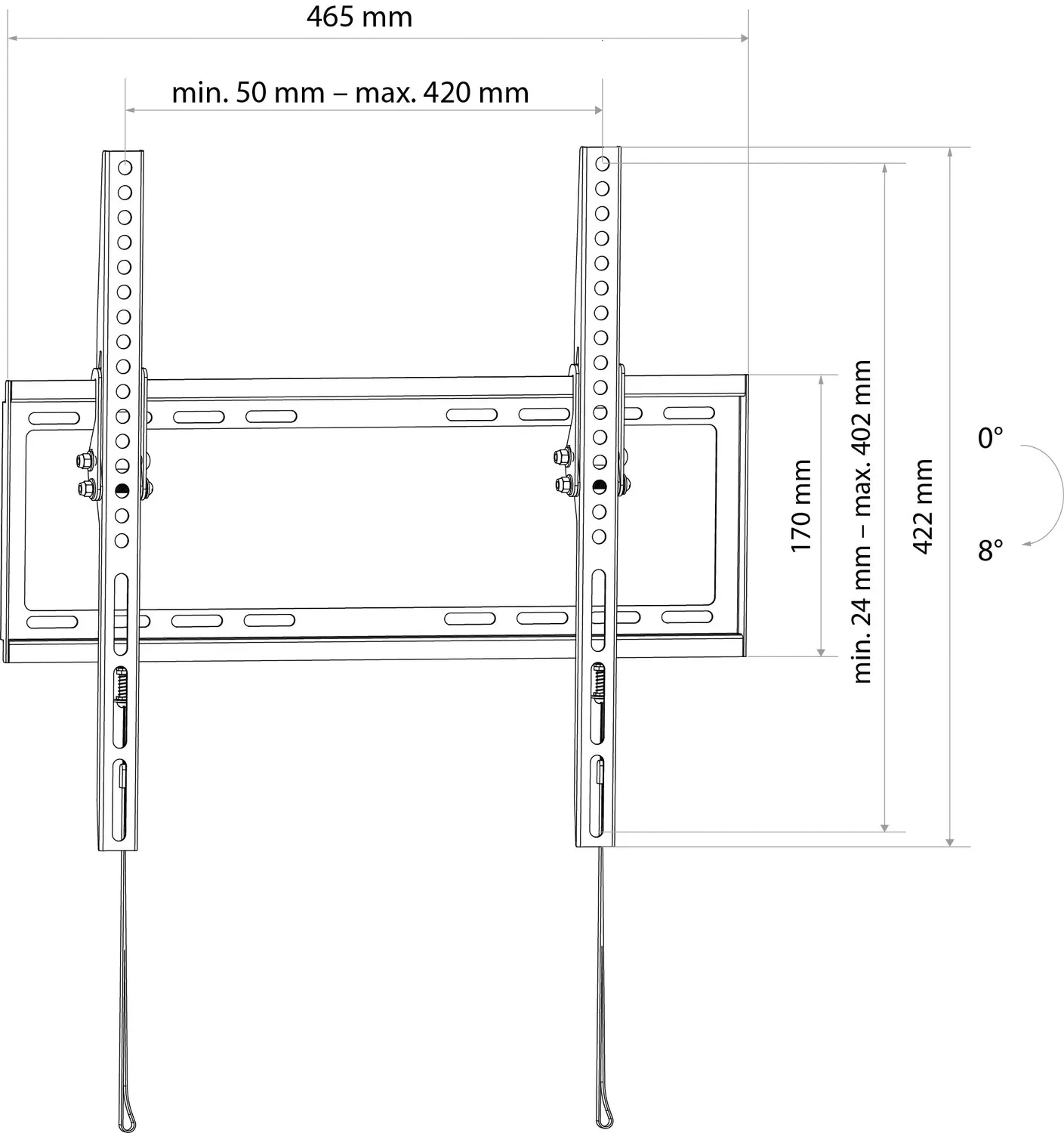Schwaiger Supporto TV 32-75" Inclinabile Staccabile 35 kg