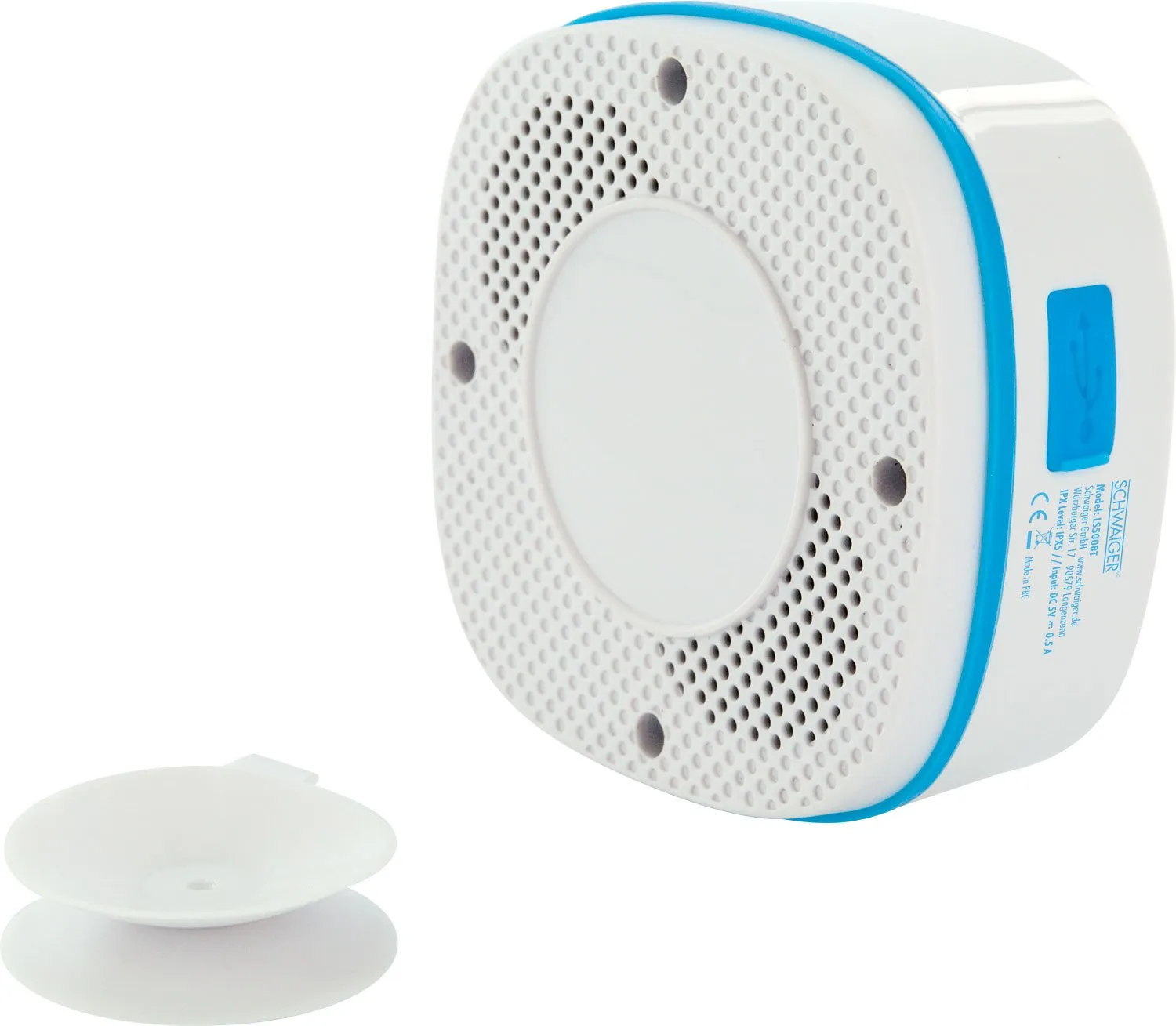 Schwaiger Altoparlante Bluetooth Impermeabile con Ventosa 5W