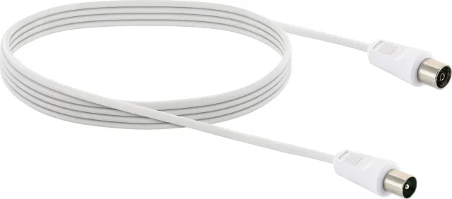 Schwaiger Cavo Antenna TV 3 m Bianco IEC Maschio Femmina