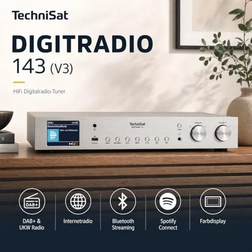 TechniSat DigitRadio 143 V3 sintonizzatore HiFi argento DAB+