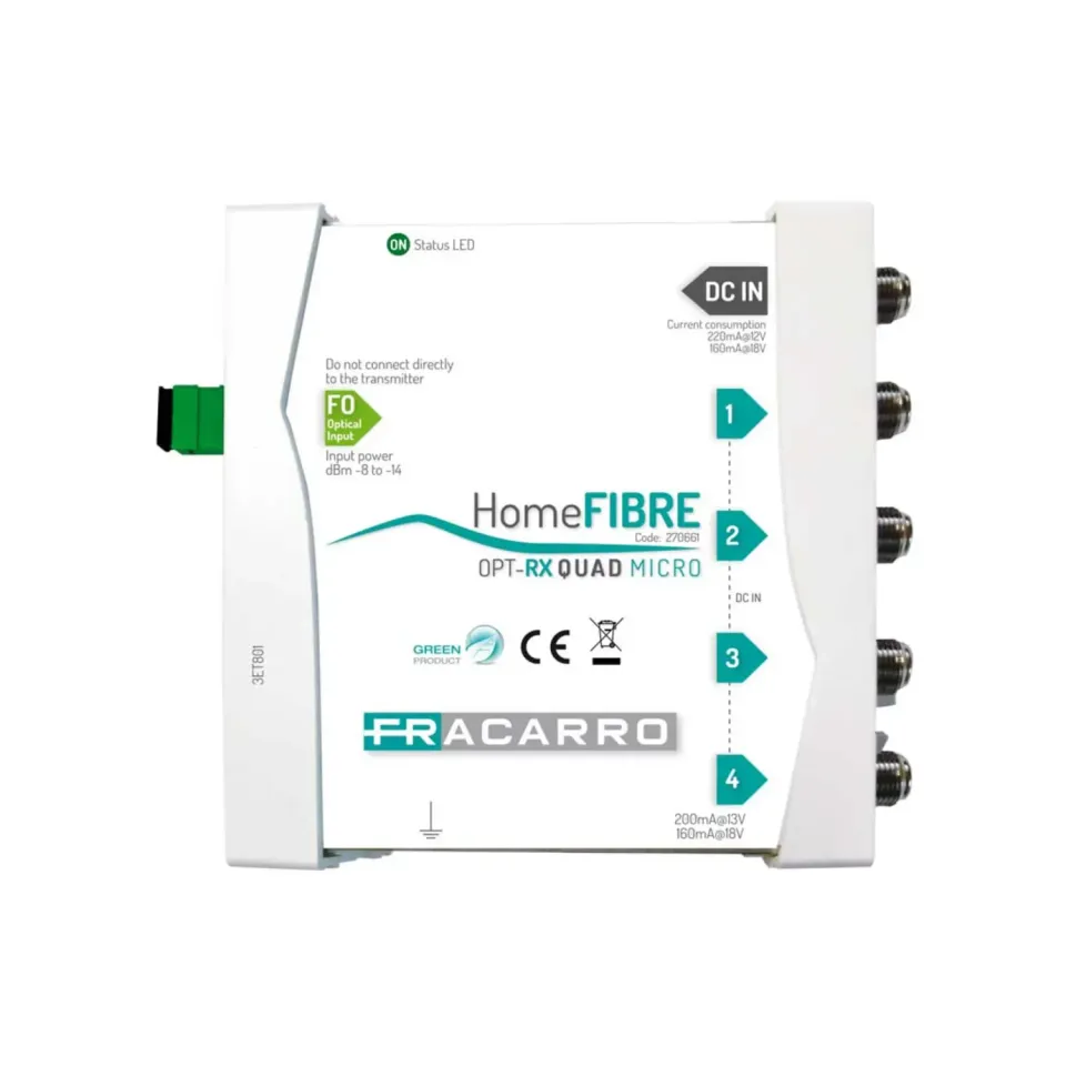 Fracarro OPT RX QD Micro ricevitore ottico 4 uscite
