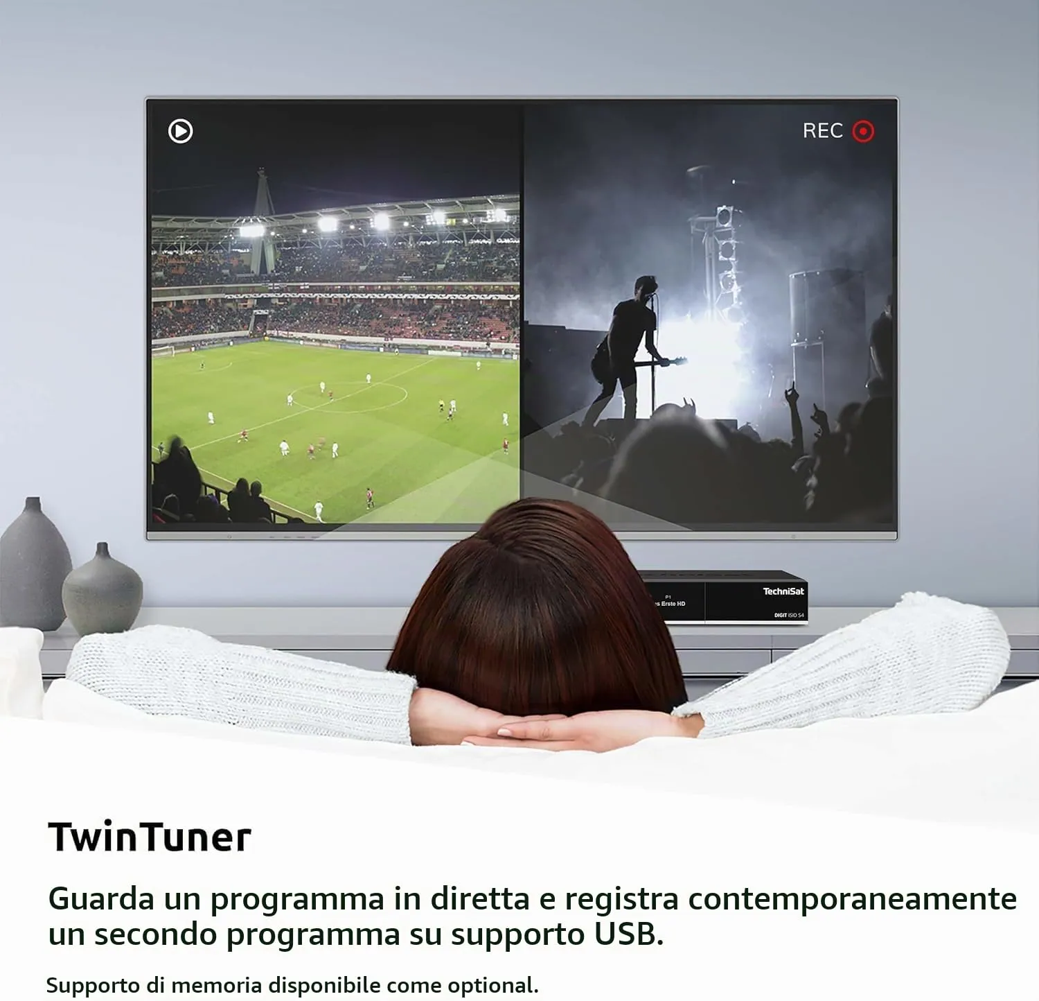 TechniSat Digit Isio S4 ricevitore satellitare Twin nero