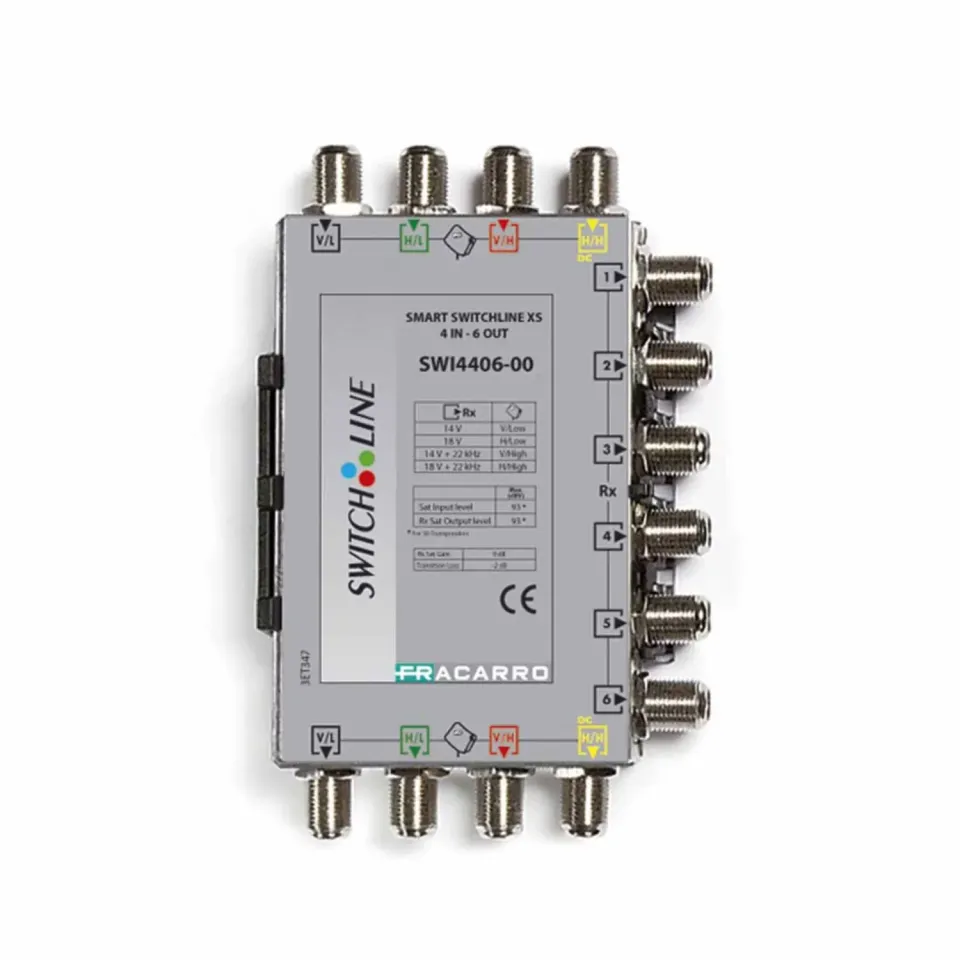 Fracarro SWI4406-00 multiswitch cascata 4 ingressi 6 uscite