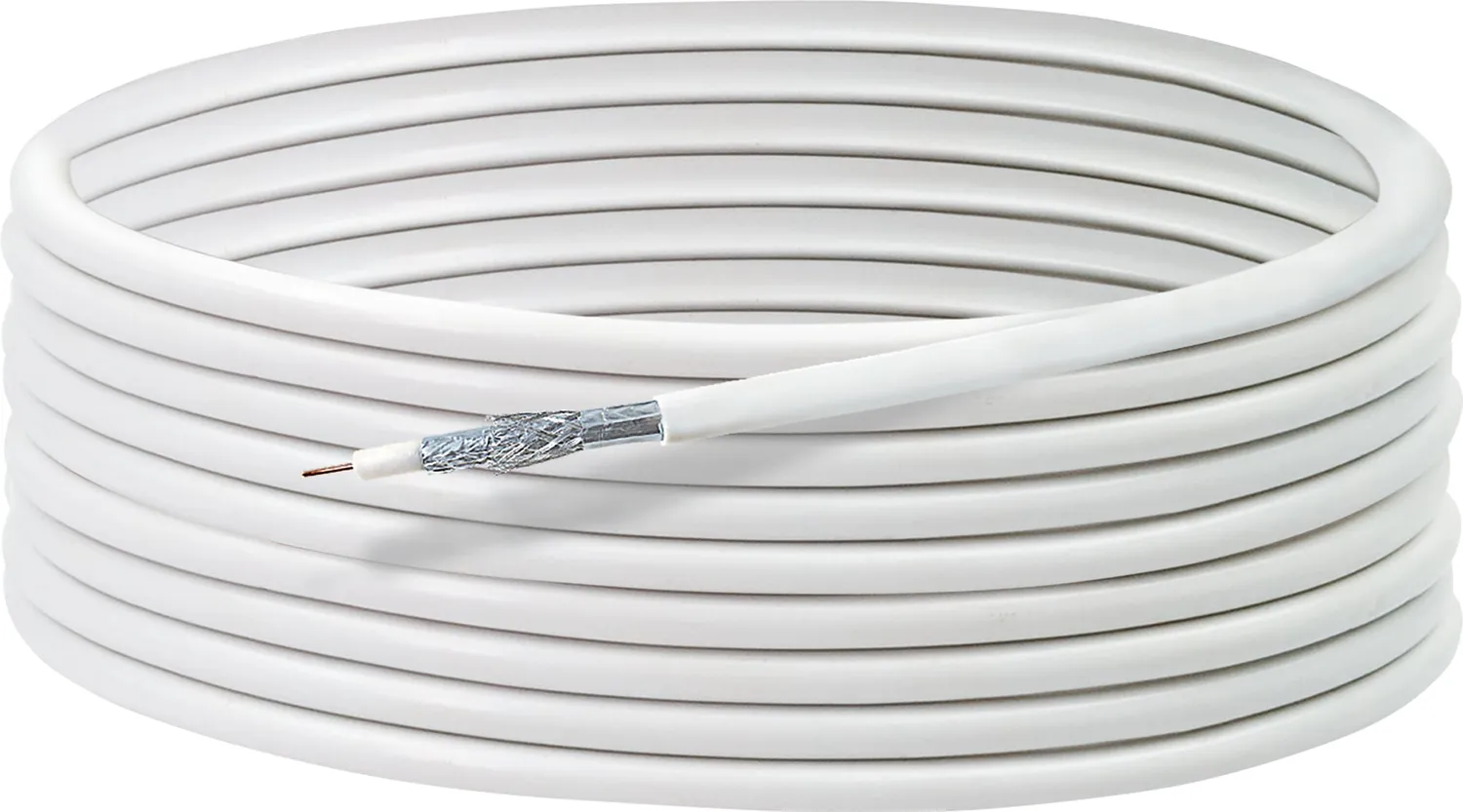 Schwaiger Cavo Coassiale SAT 10 m Bianco 110 dB Classe A