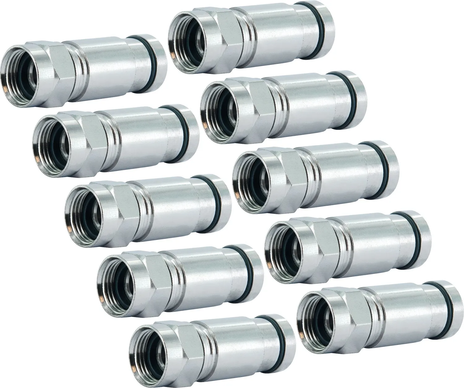 SCHWAIGER Connettori F a compressione RG6 7mm 10 pezzi
