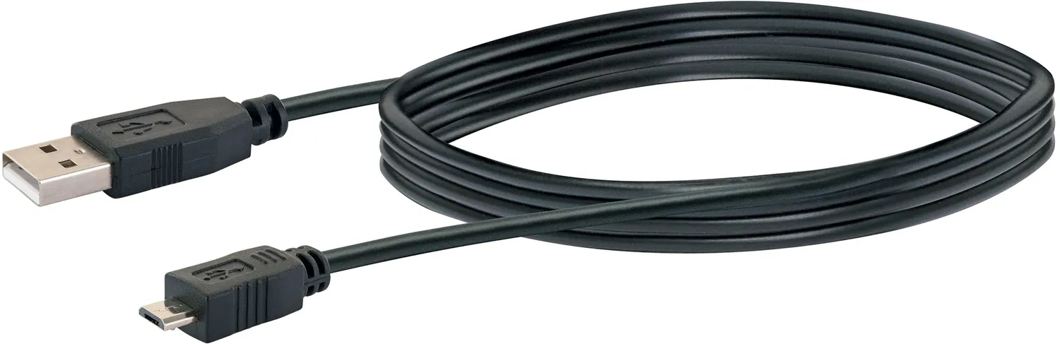 Schwaiger Cavo USB 2.0 Micro-B Ricarica 480Mbps 1m Nero