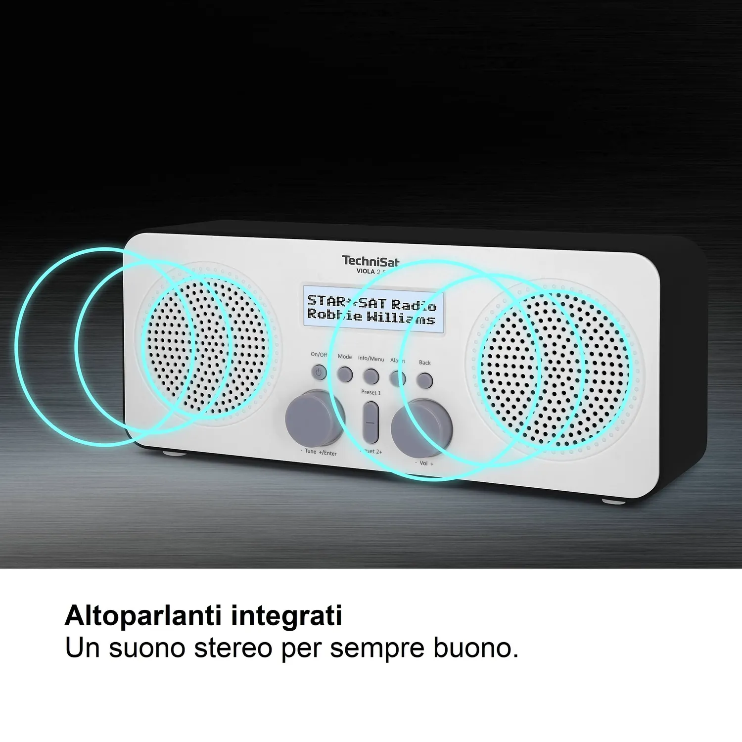 TechniSat VIOLA 2 S radio portatile bianco-nera stereo